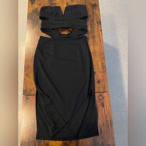 Elegant Black Strapless Dress